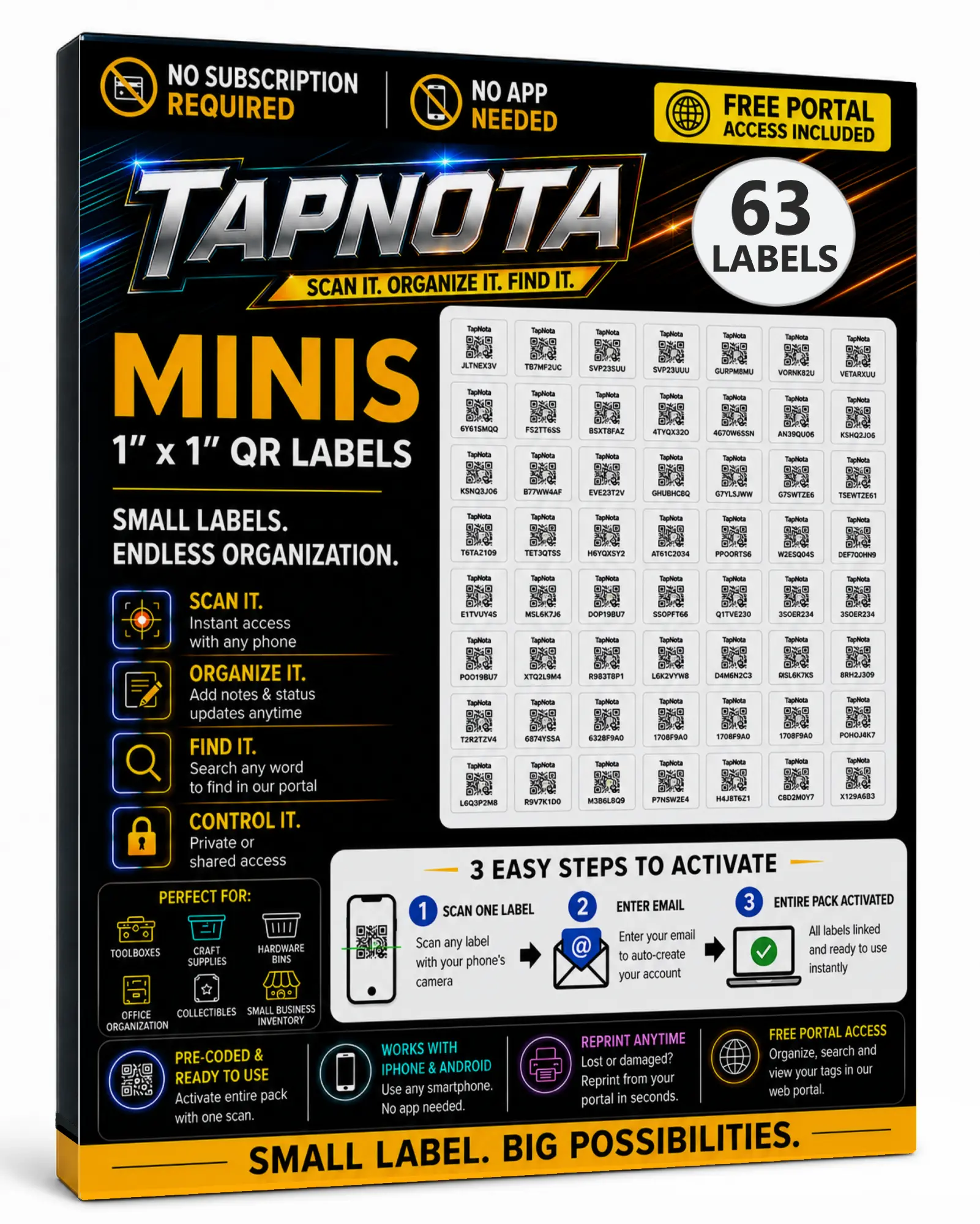 TapNota 63 Pack Minis